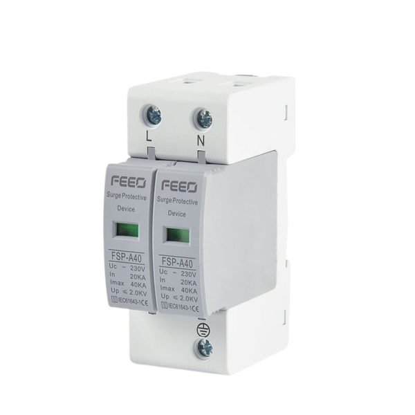 FEEO FSP-A-2P AC SURGE ARRESTOR 230/275VDC 20KA - Image 2