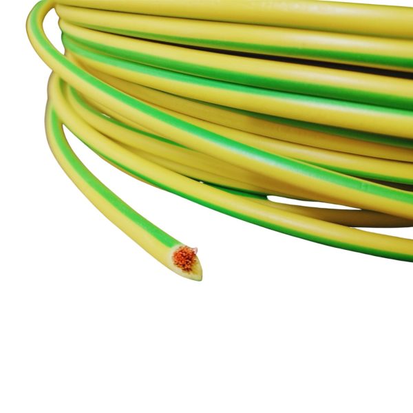 INSULATED EARTH WIRE G/Y 6MM 100M ROLL